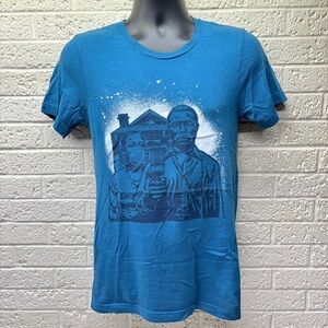DIRTY COAST Sz S Blue African American Gothic New Orleans Graphic Tee • VG‼